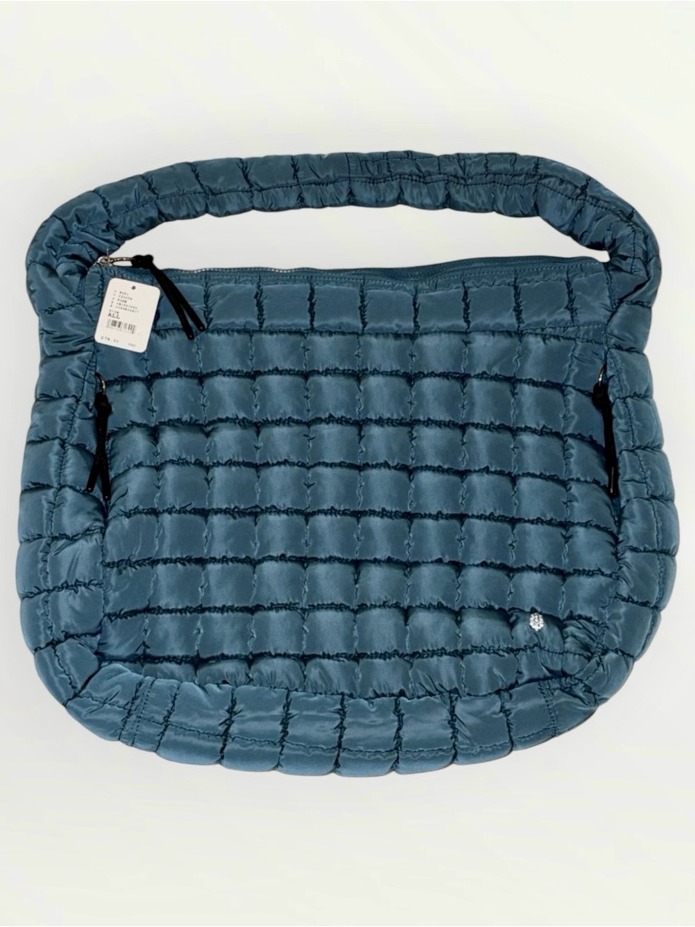 NWT Free People x FP Movement Quilted Carryall Bag in Teal - Picture 8 of 10